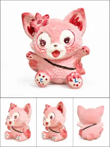 粉色狐狸摆件